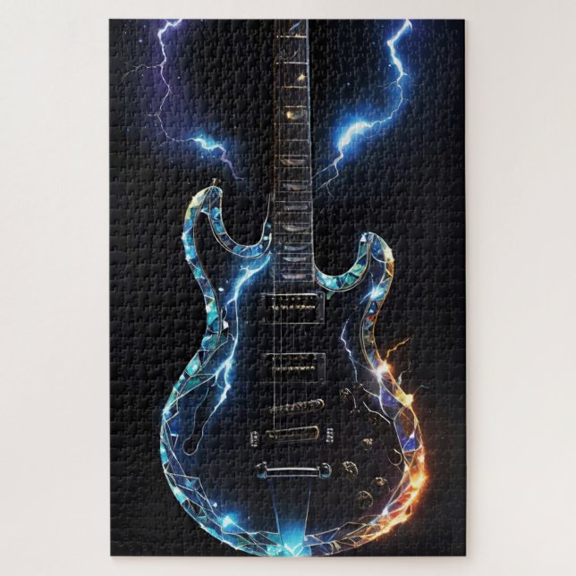 Quebra-cabeça Diamond Cut Electric Guitar (Vertical)