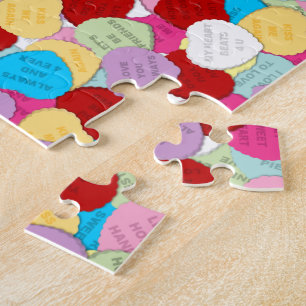 Quebra-cabeça Dias de os namorados Candy Hearts-Jigsee Quebra-ca