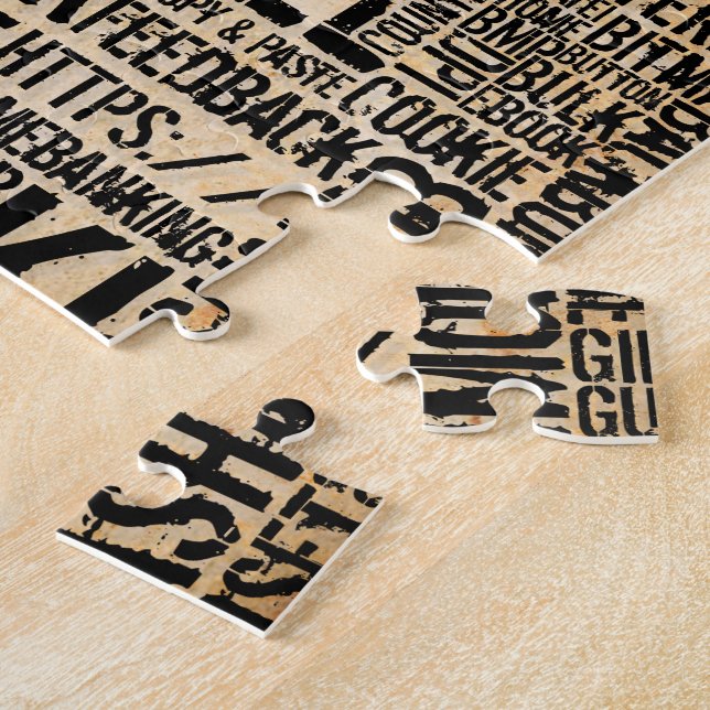 Quebra-cabeça Dicionário de Computador - vintage (Lateral)