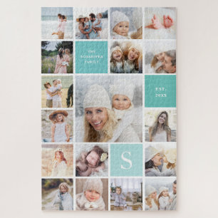 Quebra-cabeça Difficult 18 Photo & Family Monogram Collage
