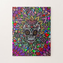 Quebra-cabeça Difícil de Arte de Caveira