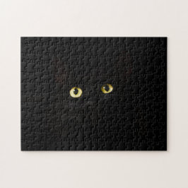 Quebra-cabeça Difícil de Resolver Gato Escuro Sólido Preto Puzzl