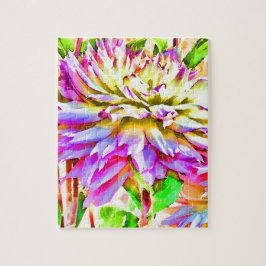 Quebra-cabeça Digital Watercolor Dahlia
