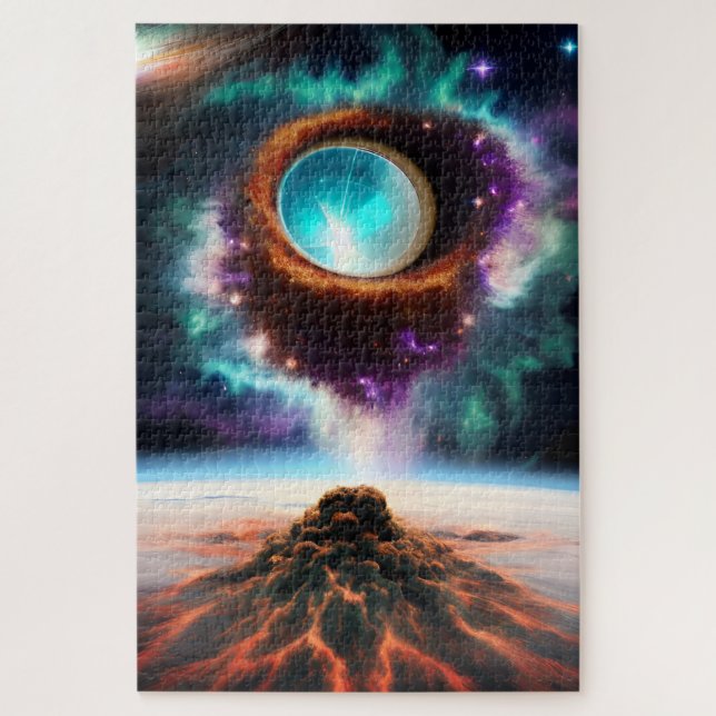 Quebra-cabeça Dimensão Roxa Passa Acima Da Poeira da Nebulosa Vu (Vertical)