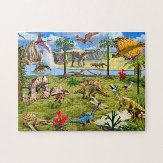 Quebra-cabeça Dinossaur Jurassur Park Animais Dino pré-histórico