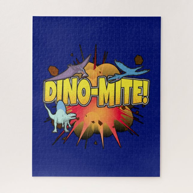 Quebra-cabeça Dinossaur Lover Dynamite Dino-mite Pun (Vertical)