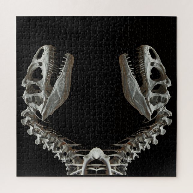 Quebra-cabeça Dinossaur Skeleton Jigsen Quebra-cabeça, 676 pcs (Vertical)