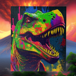 Quebra-cabeça Dinossaur T Rex feliz