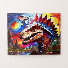 Quebra-cabeça Dinossauro Colorido para Crianças