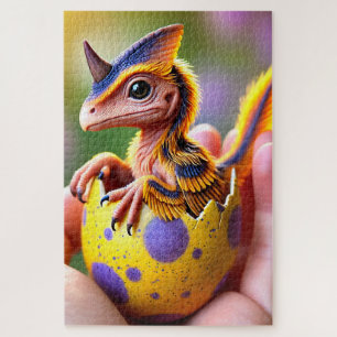 Quebra-cabeça Dinossauro de Bebê Corado