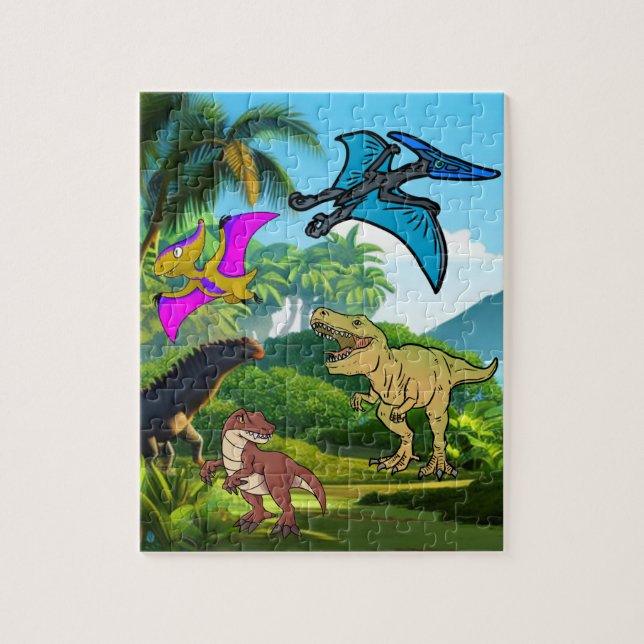 Quebra-cabeça Dinossauro Divertido (Vertical)