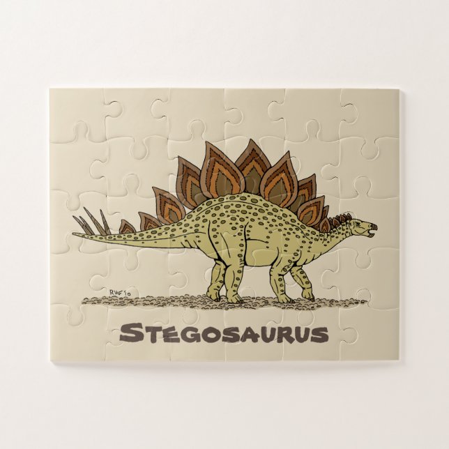 Quebra-cabeça Dinossauro Jurássico Stegossauro (Horizontal)