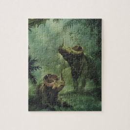 Quebra-cabeça Dinossauros Vintage, Centrosauro na Selva