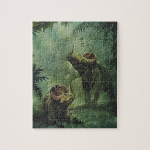 Quebra-cabeça Dinossauros Vintage, Centrosauro na Selva