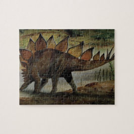 Quebra-cabeça Dinossauros Vintage, Estegossauro, Cauda com Espin