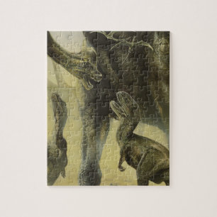 Quebra-cabeça Dinossauros Vintage, Torvossauro e Brachiossauro