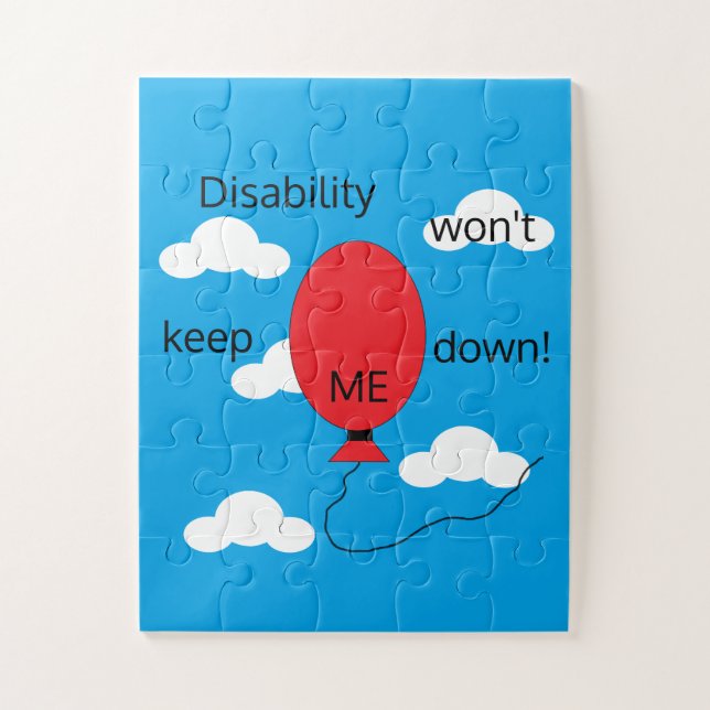Quebra-cabeça Disability won't Keep Me Down: Red White & Blue (Vertical)
