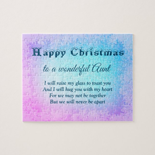 Quebra-cabeça Distância Feliz Tia de Natal (Horizontal)