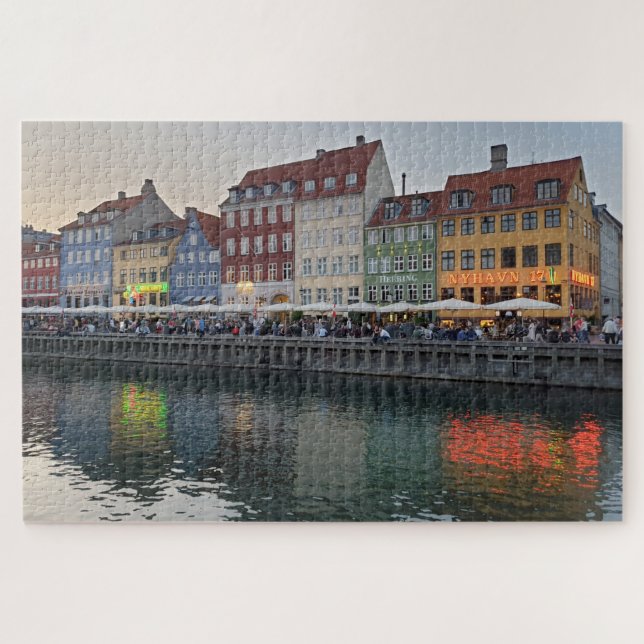 Quebra-cabeça DISTRITO DE ENTRETERIMENTO NYHAVN Copenhague Dinam (Horizontal)