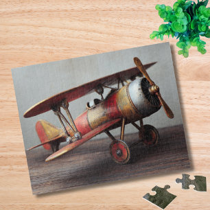 Quebra-cabeça Diversão de Aniversário Avião Biplano Vintage Pers