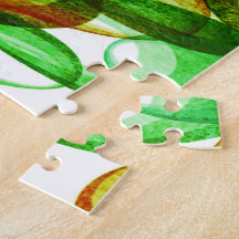 Diversão de bolhas pulsadas / Folha de cor verde /