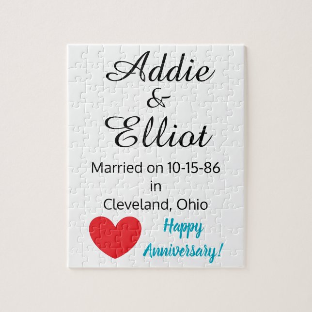 Quebra-cabeça Diversão e Coração do Aniversário em Branco: (Vertical)