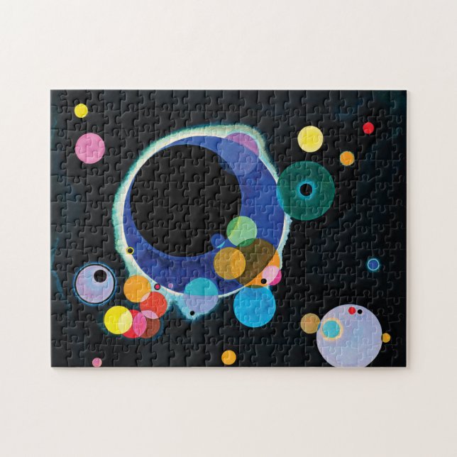 Quebra-cabeça Diversos círculos por Wassily Kandinsky (Horizontal)