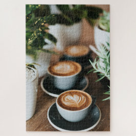 Quebra-cabeça Divertido Design de Gato Programador Amante de Caf