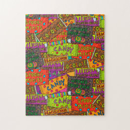 Quebra-cabeça Divertimento dos doces do Dia das Bruxas