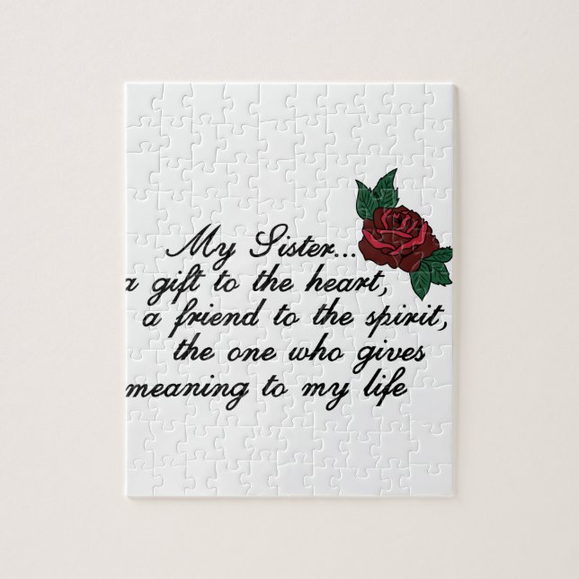 Quebra-cabeça Dizer da irmã (Vertical)