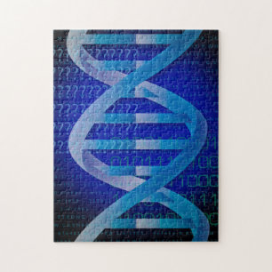 Quebra-cabeça DNA ID Blue Medical Science