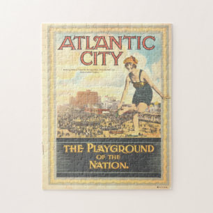 Quebra-cabeça do 1920 de Atlantic City do vintage