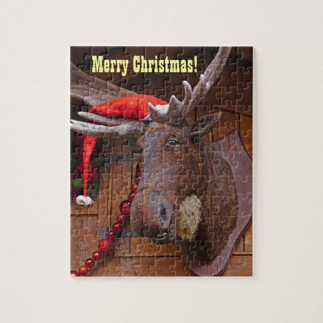 Quebra-cabeça do Alce de Natal (Vertical)