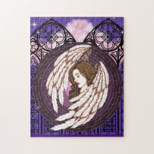 Quebra-cabeça do anjo gótico