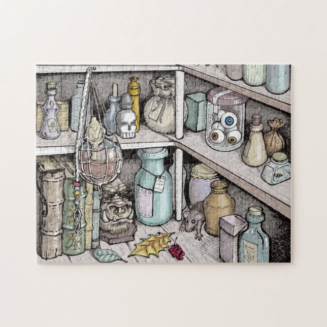 Quebra-cabeça do armário da poção do feiticeiro (Horizontal)