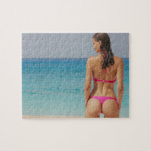 QUEBRA-CABEÇA DO BIKINI JIGSAW DA GAROTA DE PRAIA
