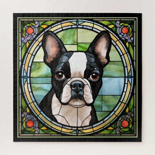 Quebra-cabeça do Boston Terrier (Vertical)