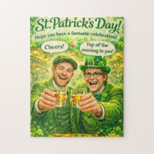 Quebra-cabeça do brinde irlandês do Dia de São Pat