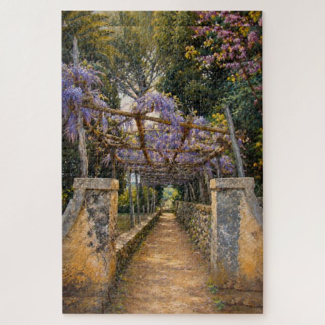 Quebra-cabeça do Caminho do Jardim de Wisteria (Vertical)