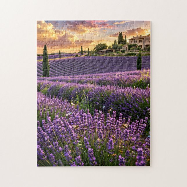 Quebra-cabeça do Campo de Lavanda (Vertical)