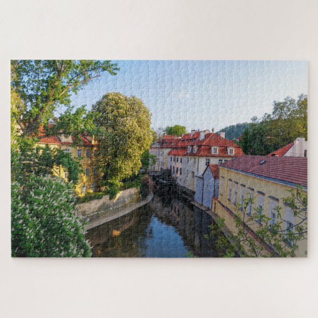 Quebra-cabeça do Canal do Centro Histórico de Prag (Horizontal)