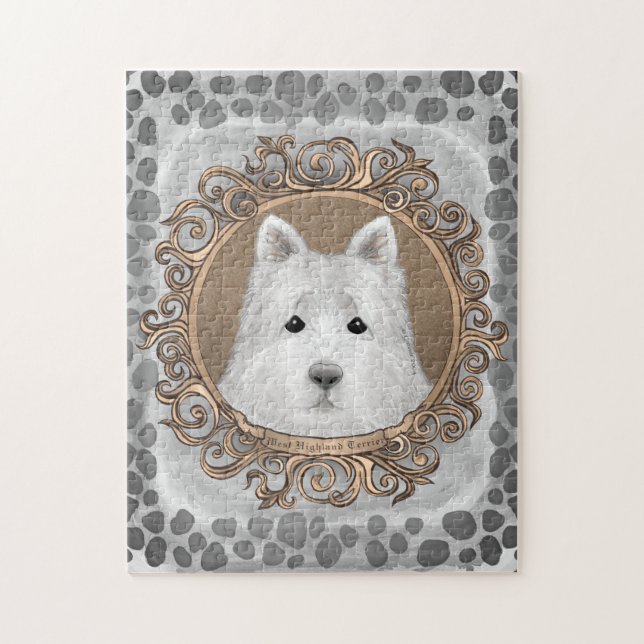 quebra-cabeça do cão Westie (Vertical)