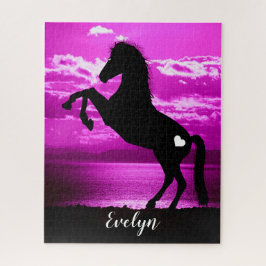 Quebra-cabeça do Céu Roxo-Negro