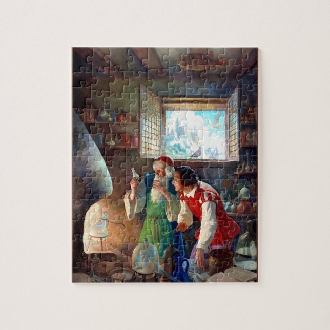 Quebra-cabeça do Cientista Alquimista (Vertical)