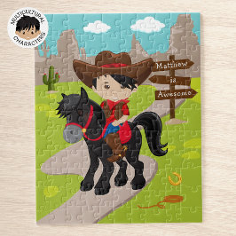 Quebra-cabeça do Cowboy Asiático Personalizado