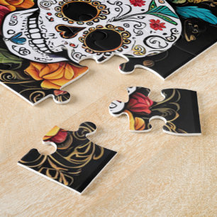 Quebra-cabeça do Crânio do Açúcar - Día de Muertos