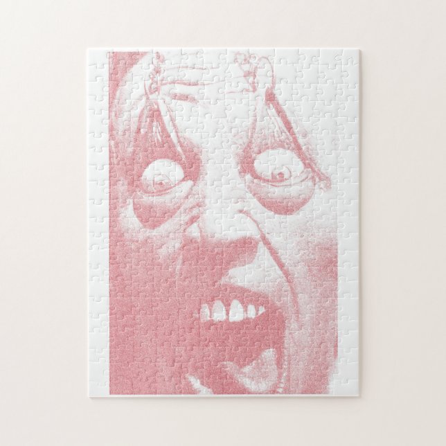 Quebra-cabeça do Dia das Bruxas da cara do horror (Vertical)