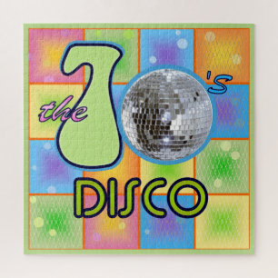 quebra-cabeça do disco 70s