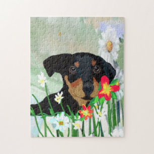 Quebra-cabeça do Doberman Pincher Puppy Jigsaw