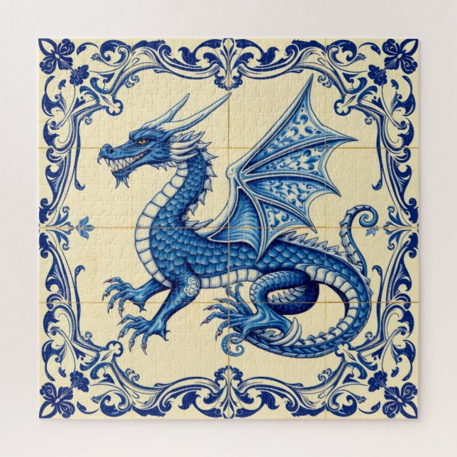 quebra-cabeça do dragão do céu de safira (Vertical)